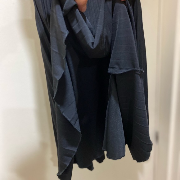 Teeze Me Little Black Dress with pleated neckline, ruched waist, flared skirt - Picture 5 of 5